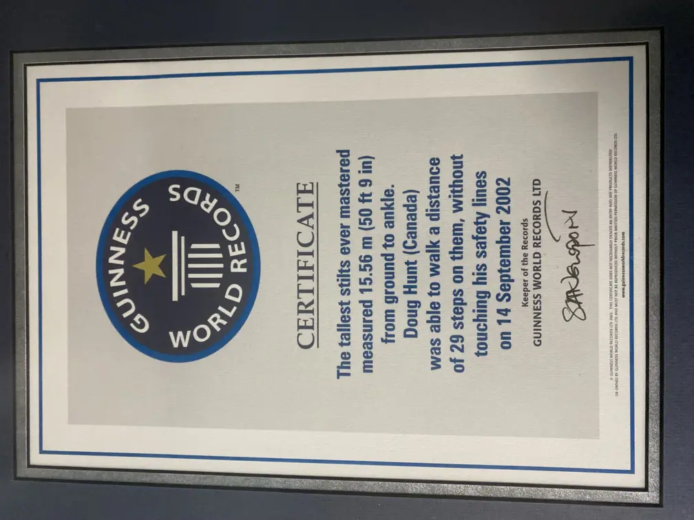 Guinness World Records 2002 Certificate
