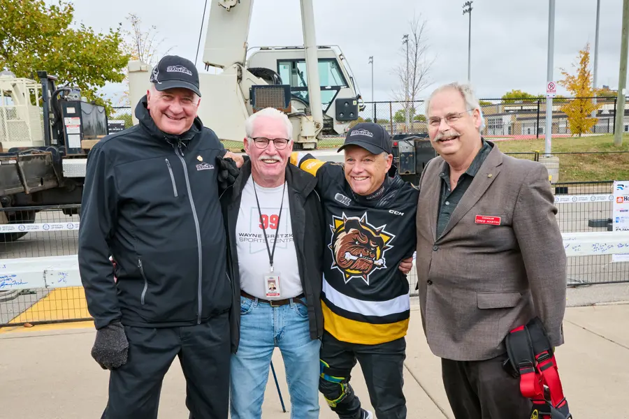Brantford Mayor David, Doug Hunt and Brantford Councillors Martin and McCreary