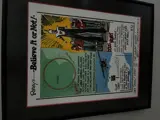 Ripley's Believe it or Not cartoon with Doug on stilts in black and white